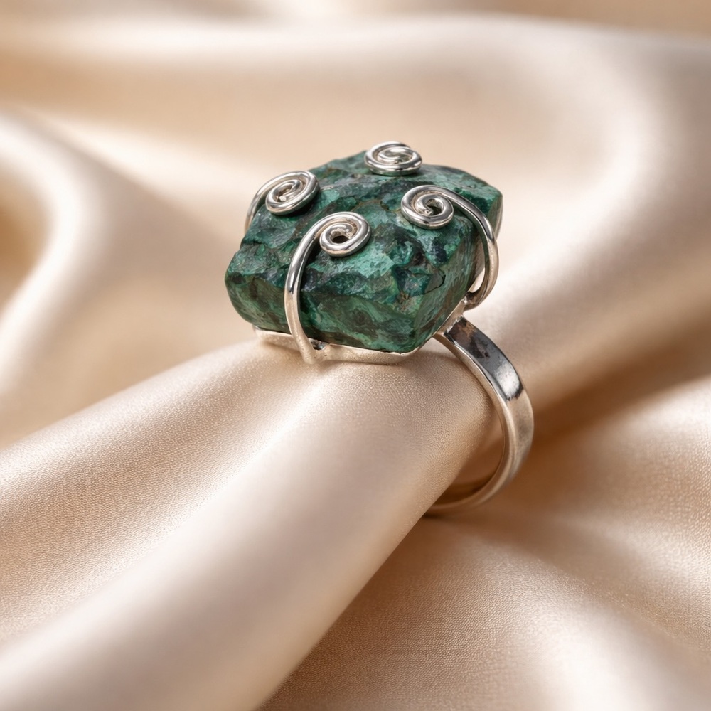 Natural Azurite Ring - Picture 11 of 14
